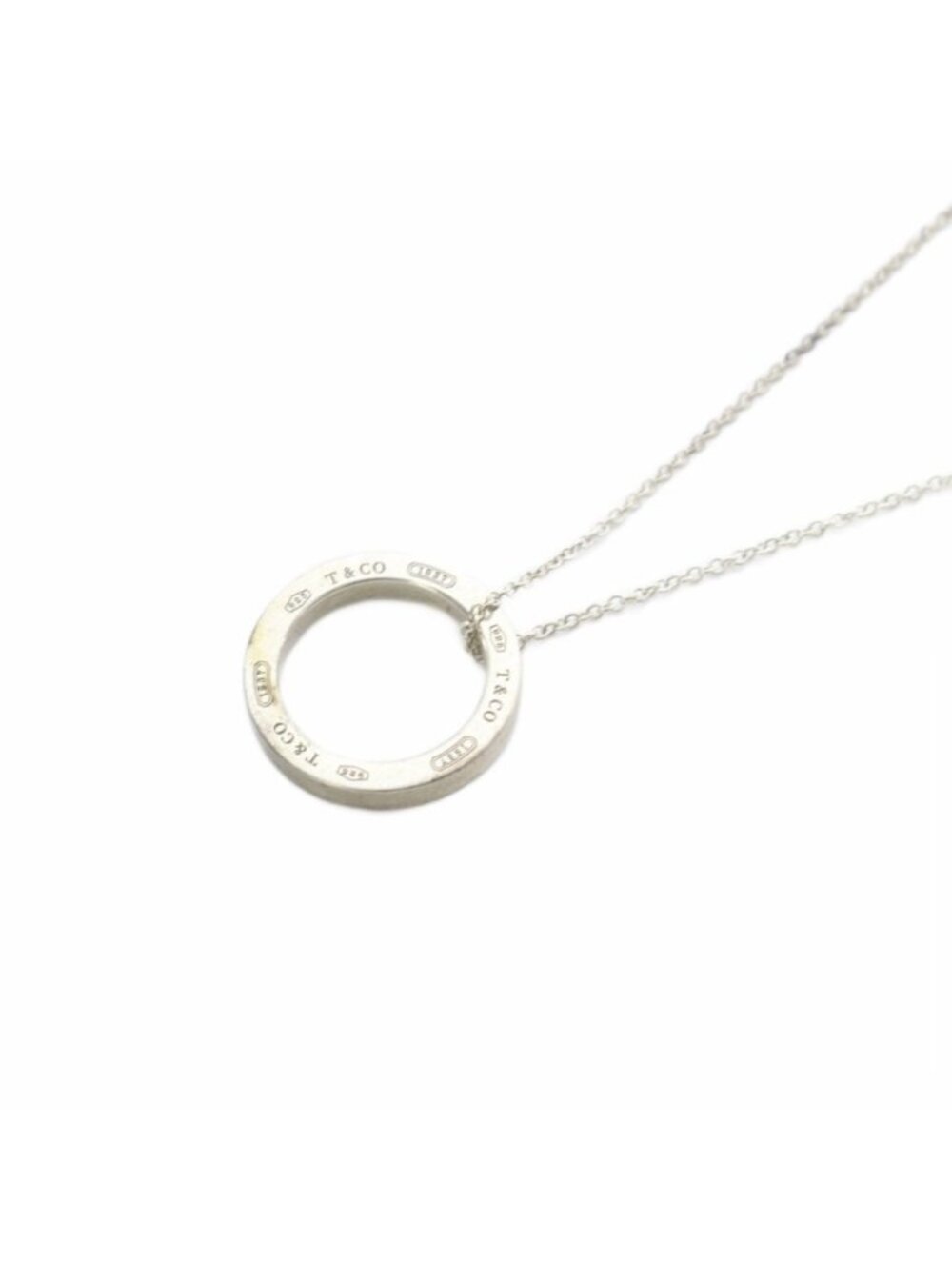 Tiffany & Co Circle Pendant 925 Sterling Silver 1837